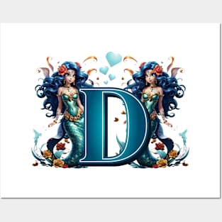 Mermaid Alphabet The Letter D Posters and Art